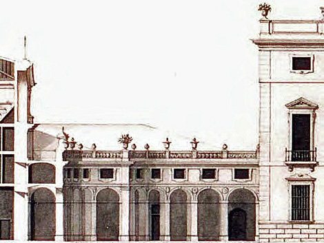 Palacio de Riofrio, alzado Rabaglio