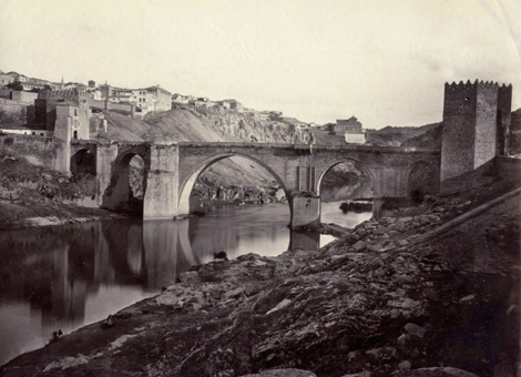 Puente de San Martín, fotografía 1886 oeste, Levy
