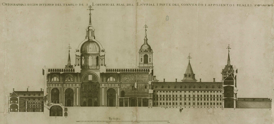 Monasterio de El Escorial, seccion longitudinal