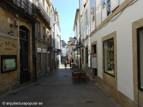 Rua da Raiña, en Santiago de Compostela
