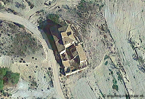 Casa del Monteral. Vista aerea de detalle
